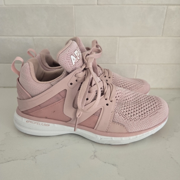 APL Lululemon TechLoom Propelium Ascend Athletic Shoe Dusty Rose White Size 7 - Picture 2 of 10